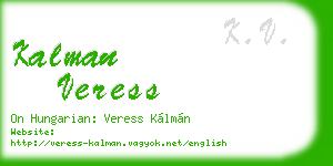 kalman veress business card